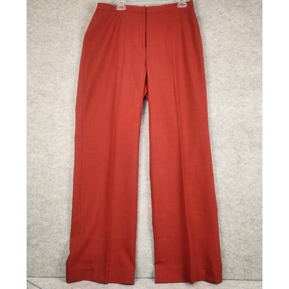 New-Classiques Entier Dark Orange Wool Blend Pants Size 14 Length 32